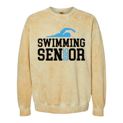 Class Of 2025 Swimming Senior Night Colorblast Crewneck Sweatshirt