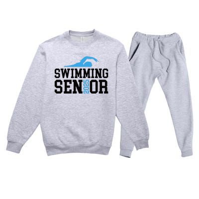 Class Of 2025 Swimming Senior Night Premium Crewneck Sweatsuit Set