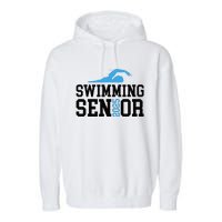 Class Of 2025 Swimming Senior Night Garment-Dyed Fleece Hoodie