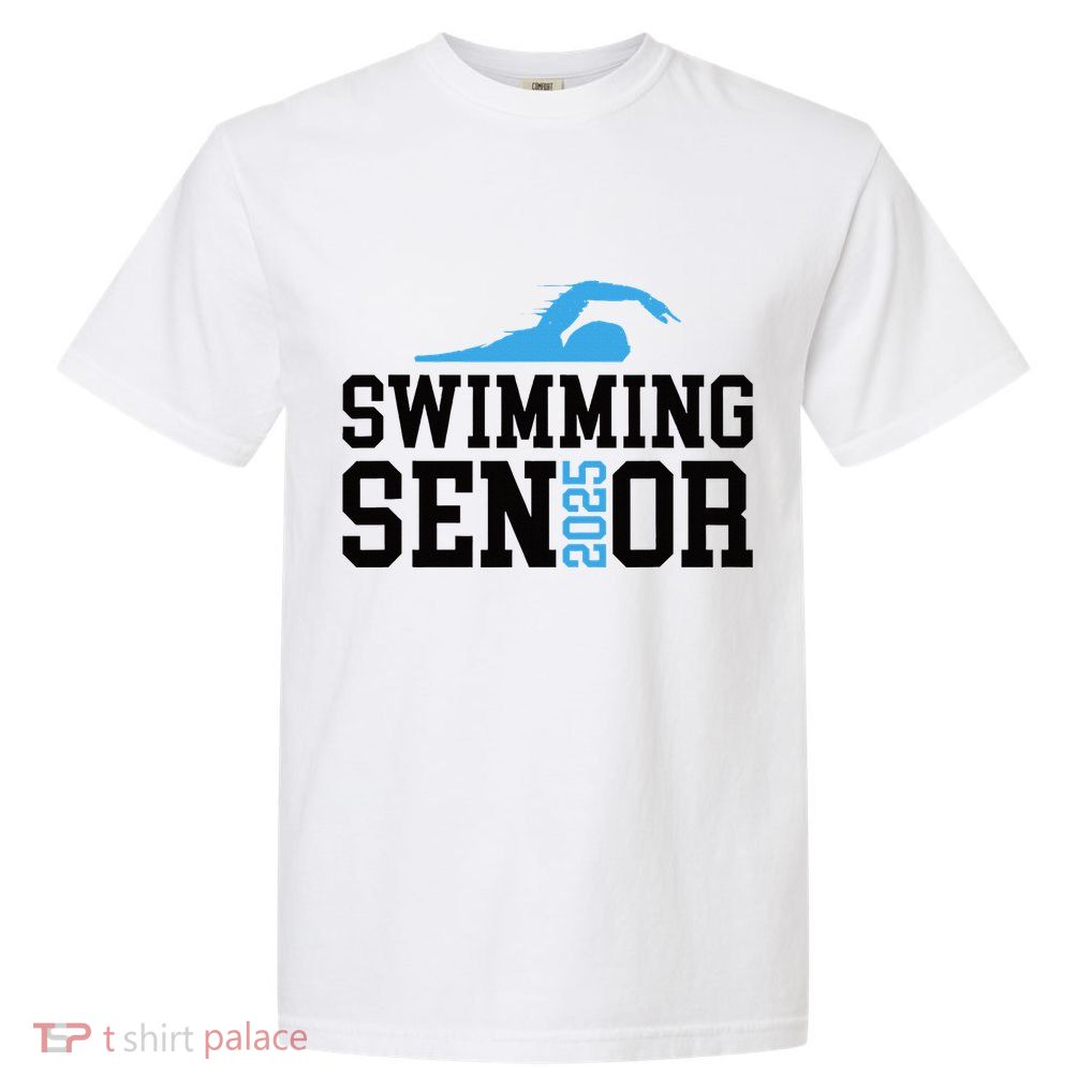 Class Of 2025 Swimming Senior Night Garment-Dyed Heavyweight T-Shirt