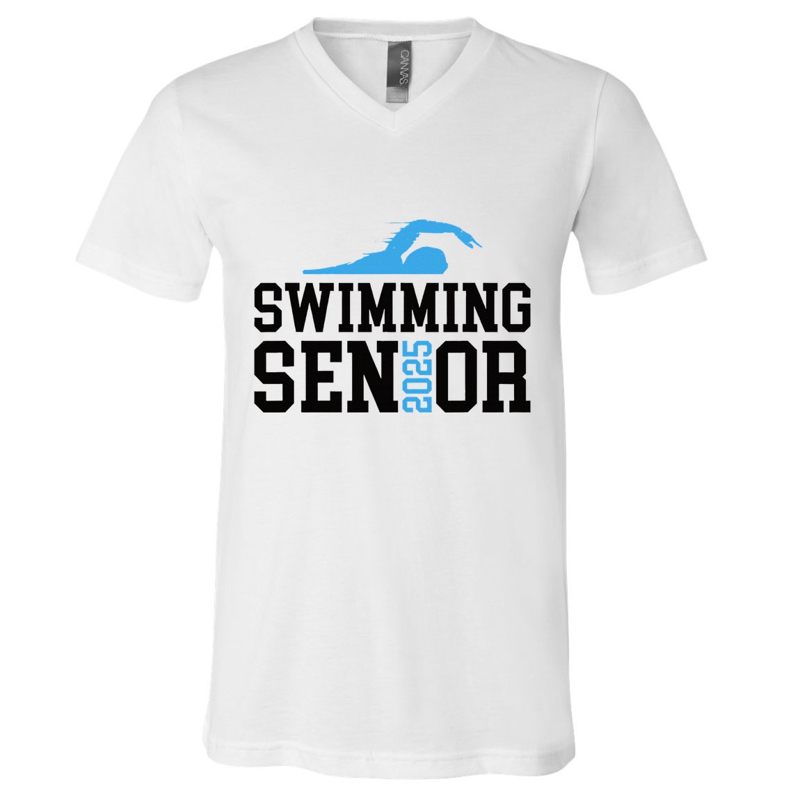 Class Of 2025 Swimming Senior Night V-Neck T-Shirt