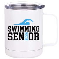 Class Of 2025 Swimming Senior Night 12 oz Stainless Steel Tumbler Cup