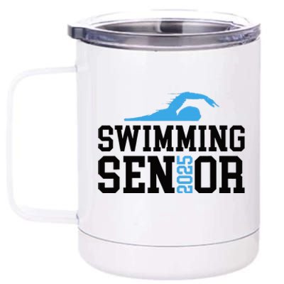 Class Of 2025 Swimming Senior Night 12 oz Stainless Steel Tumbler Cup