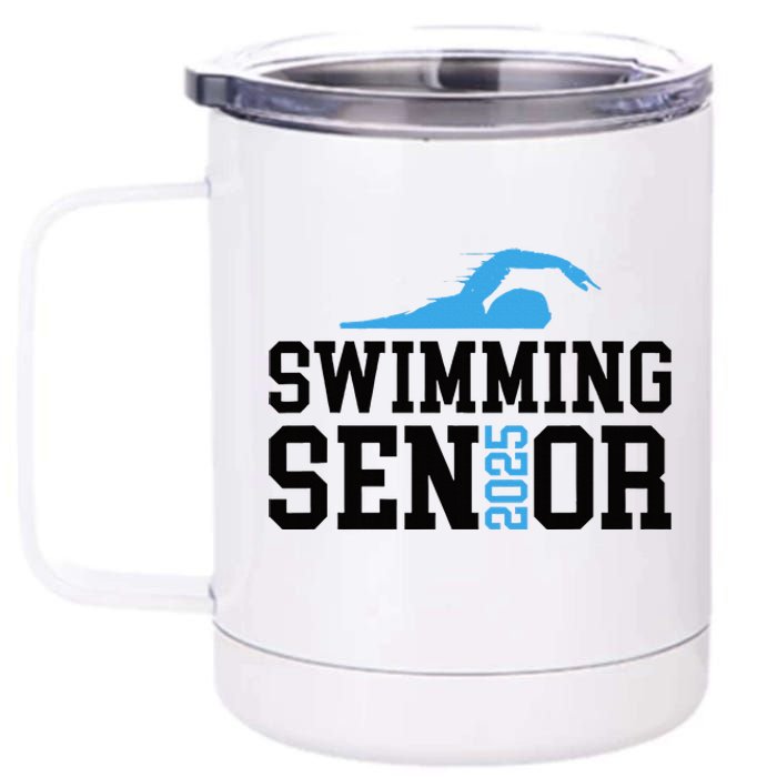 Class Of 2025 Swimming Senior Night 12 oz Stainless Steel Tumbler Cup