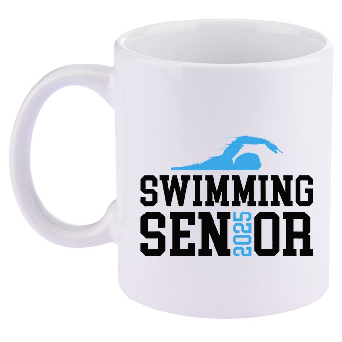 Class Of 2025 Swimming Senior Night 11oz C Handle Ceramic Mug