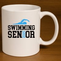Class Of 2025 Swimming Senior Night 11oz C Handle Ceramic Mug
