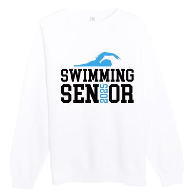 Class Of 2025 Swimming Senior Night Premium Crewneck Sweatshirt