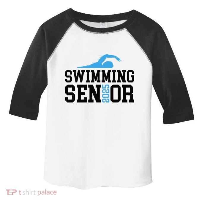 Class Of 2025 Swimming Senior Night Toddler Fine Jersey T-Shirt
