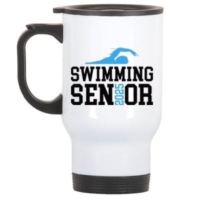 Class Of 2025 Swimming Senior Night Stainless Steel Travel Mug