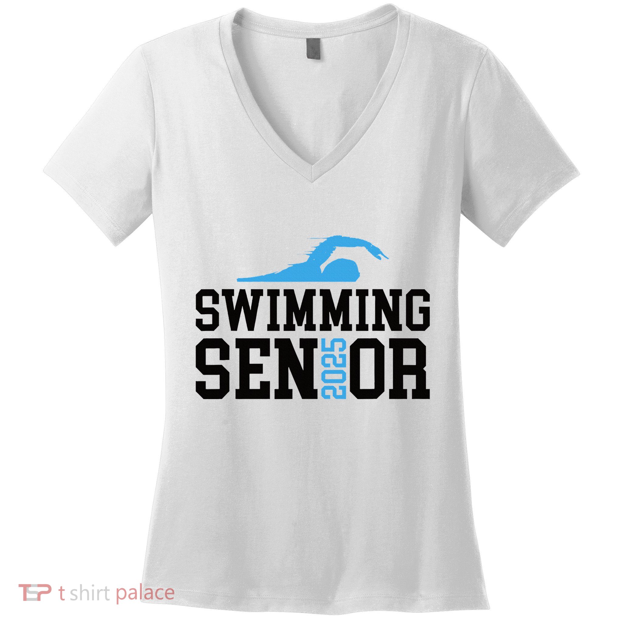 Class Of 2025 Swimming Senior Night Women's V-Neck T-Shirt