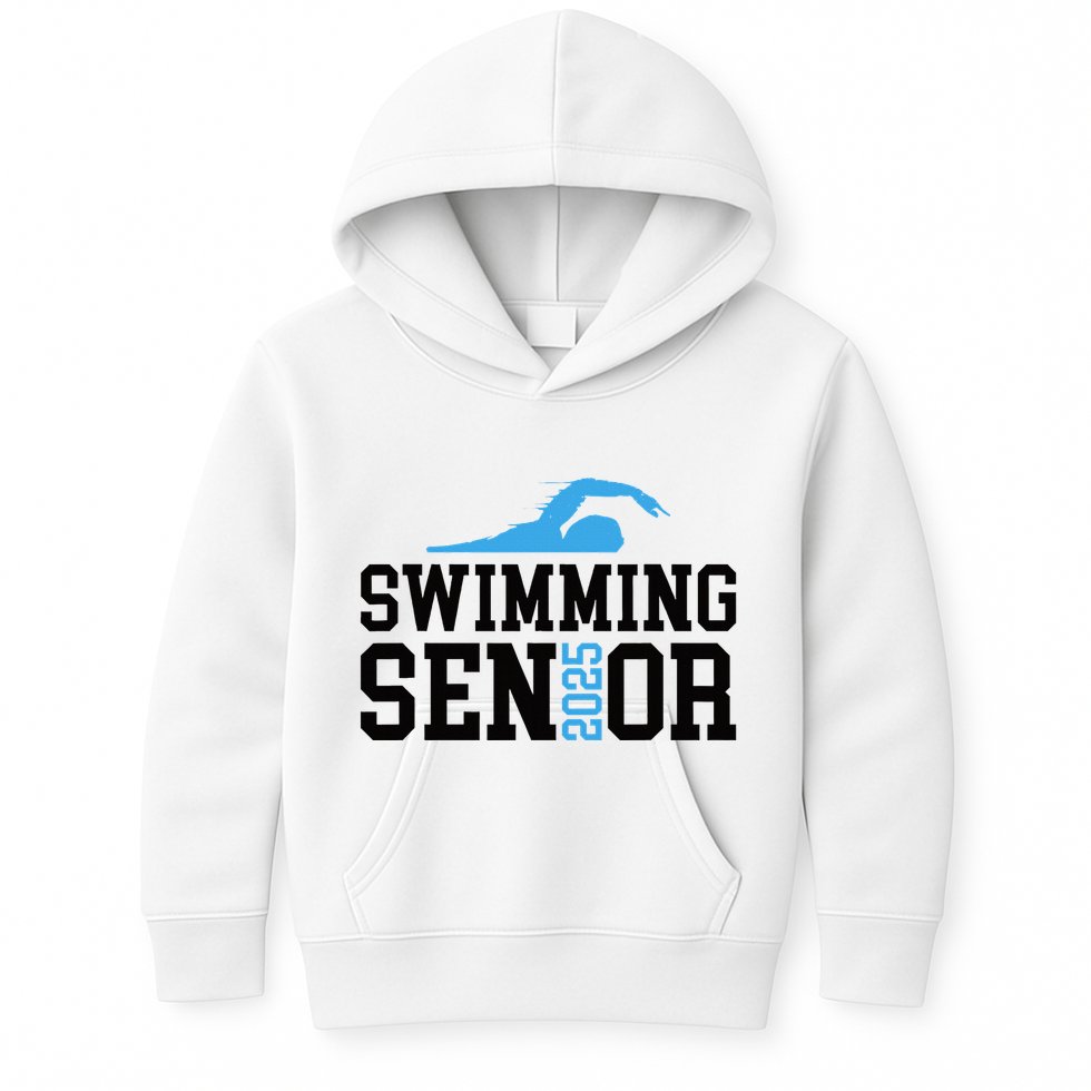 Class Of 2025 Swimming Senior Night Kids Hoodie