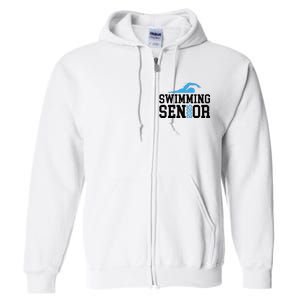 Class Of 2025 Swimming Senior Night Full Zip Hoodie