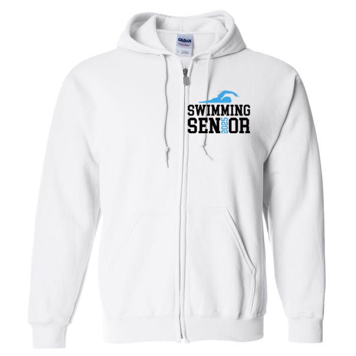 Class Of 2025 Swimming Senior Night Full Zip Hoodie