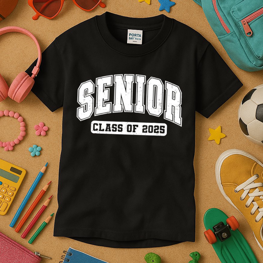Class Of 2025 Senior 2025 Last First Day Of Senior 2025 Kids T-Shirt