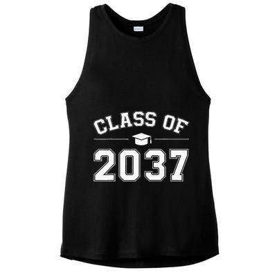 Class Of 2037 Grow With Me First Day Of School Graduation Ladies PosiCharge Tri-Blend Wicking Tank