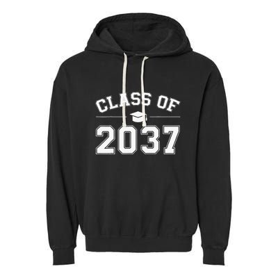Class Of 2037 Grow With Me First Day Of School Graduation Garment-Dyed Fleece Hoodie