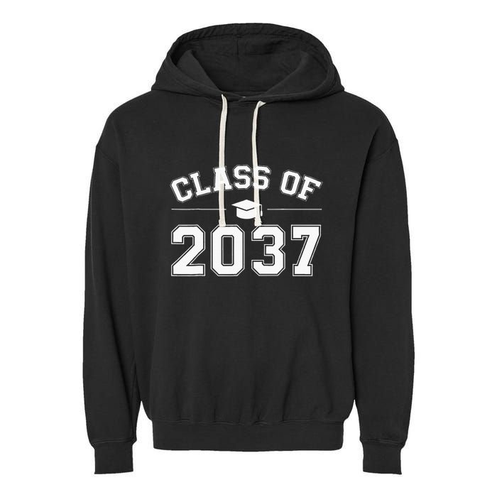 Class Of 2037 Grow With Me First Day Of School Graduation Garment-Dyed Fleece Hoodie