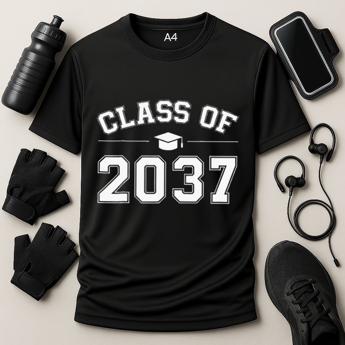 Class Of 2037 Grow With Me First Day Of School Graduation Performance Shirt