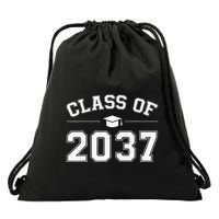 Class Of 2037 Grow With Me First Day Of School Graduation Drawstring Bag