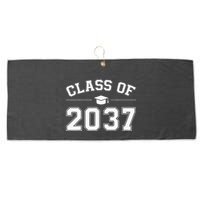 Class Of 2037 Grow With Me First Day Of School Graduation Large Microfiber Waffle Golf Towel