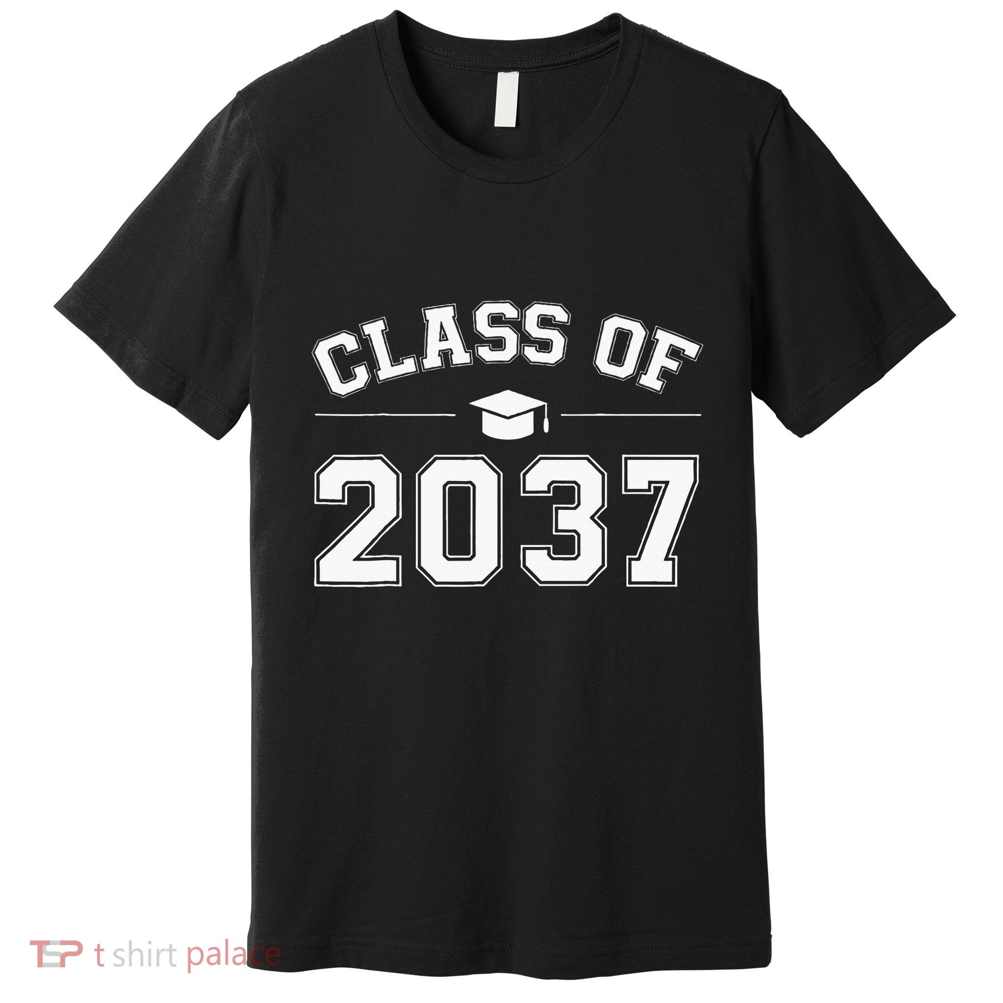 Class Of 2037 Grow With Me First Day Of School Graduation Premium T-Shirt