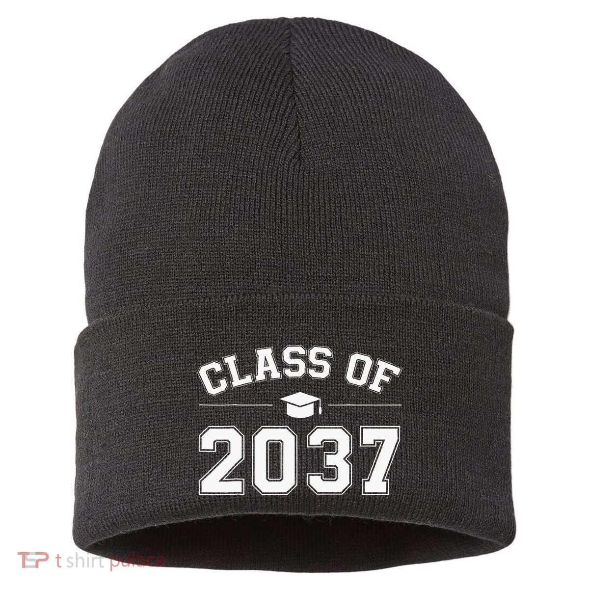 Class Of 2037 Grow With Me First Day Of School Graduation Sustainable Knit Beanie