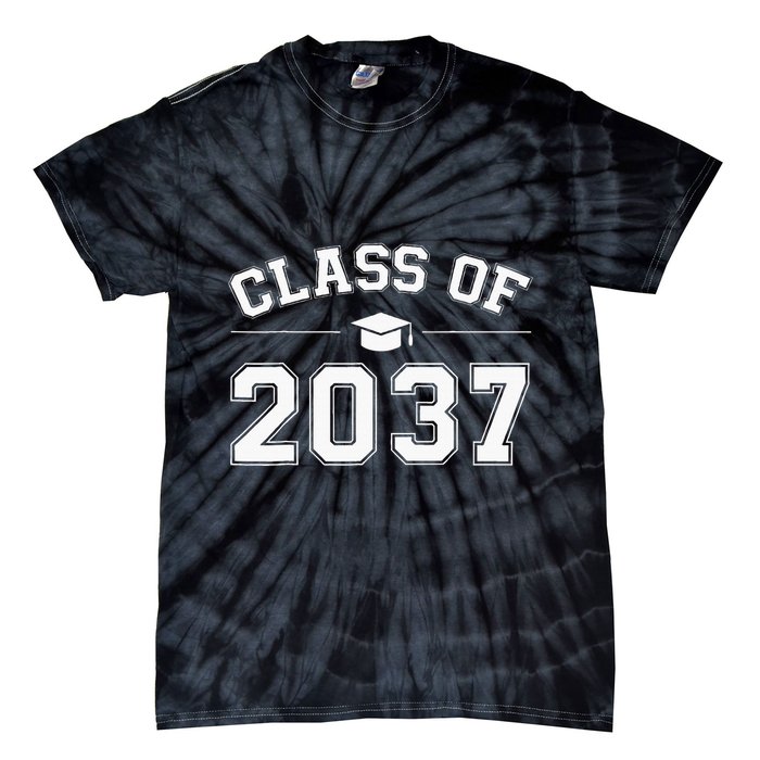 Class Of 2037 Grow With Me First Day Of School Graduation Tie-Dye T-Shirt