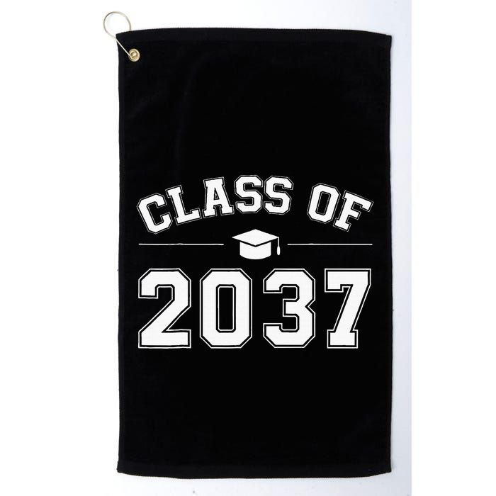 Class Of 2037 Grow With Me First Day Of School Graduation Golf Towel