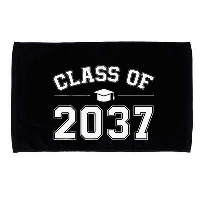 Class Of 2037 Grow With Me First Day Of School Graduation Microfiber Hand Towel