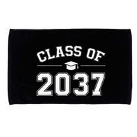 Class Of 2037 Grow With Me First Day Of School Graduation Microfiber Hand Towel