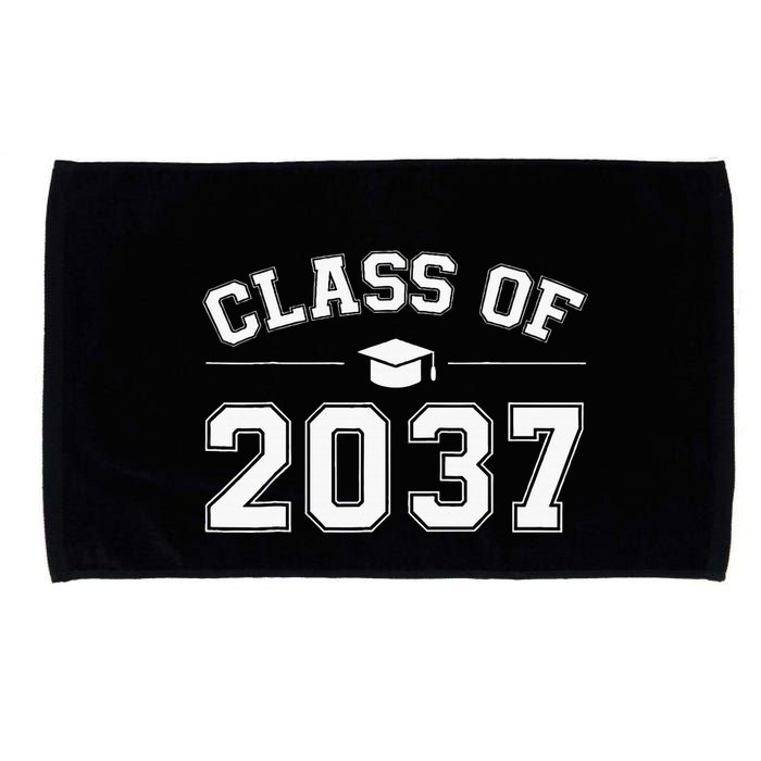 Class Of 2037 Grow With Me First Day Of School Graduation Microfiber Hand Towel