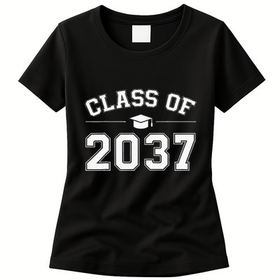 Class Of 2037 Grow With Me First Day Of School Graduation Womens T-Shirt