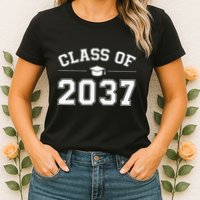 Class Of 2037 Grow With Me First Day Of School Graduation Womens T-Shirt