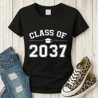 Class Of 2037 Grow With Me First Day Of School Graduation Womens T-Shirt