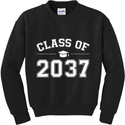 Class Of 2037 Grow With Me First Day Of School Graduation Kids Sweatshirt