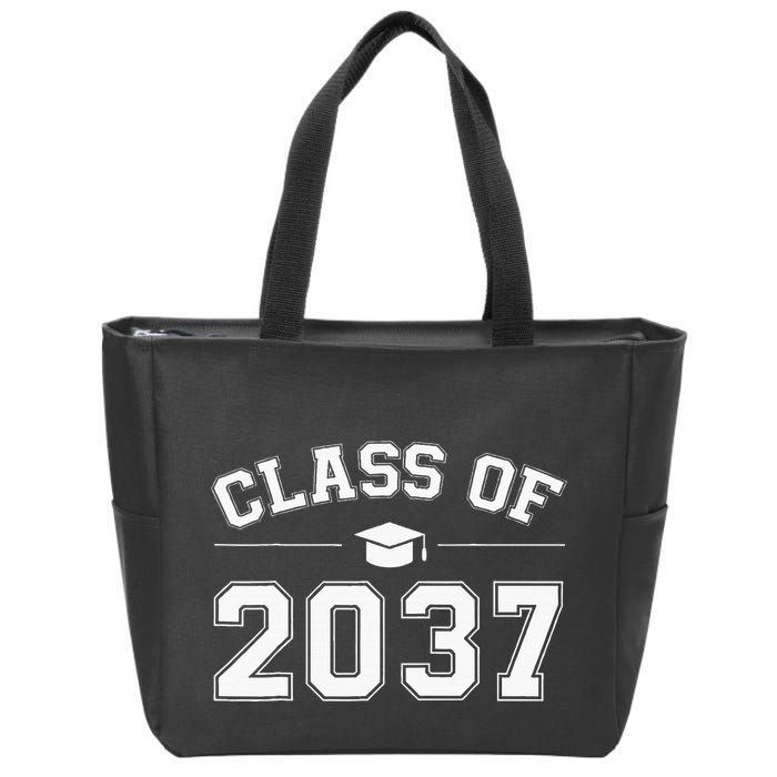 Class Of 2037 Grow With Me First Day Of School Graduation Zip Tote Bag