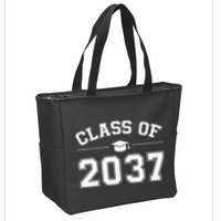 Class Of 2037 Grow With Me First Day Of School Graduation Zip Tote Bag