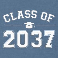 Class Of 2037 Grow With Me First Day Of School Graduation Garment-Dyed Sweatshirt