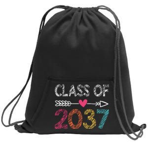 Class Of 2037 Kindergarten Pre K Grow With Me Graduation Sweatshirt Cinch Pack Bag