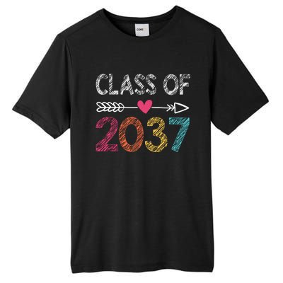 Class Of 2037 Kindergarten Pre K Grow With Me Graduation Tall Fusion ChromaSoft Performance T-Shirt