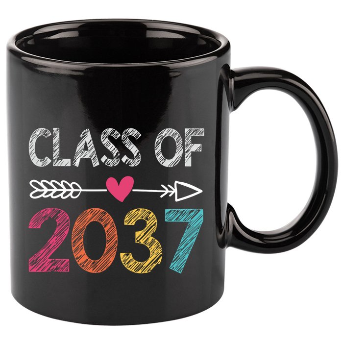 Class Of 2037 Kindergarten Pre K Grow With Me Graduation 11oz C Handle Ceramic Mug