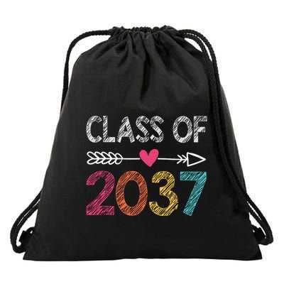 Class Of 2037 Kindergarten Pre K Grow With Me Graduation Drawstring Bag