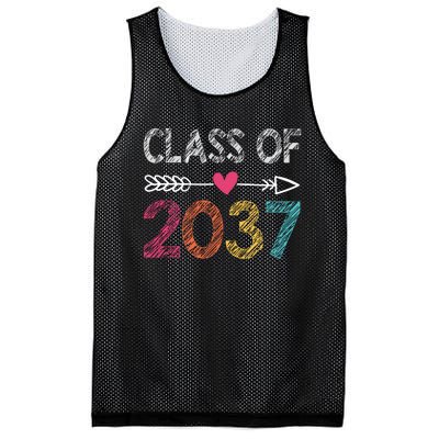 Class Of 2037 Kindergarten Pre K Grow With Me Graduation Mesh Reversible Basketball Jersey Tank