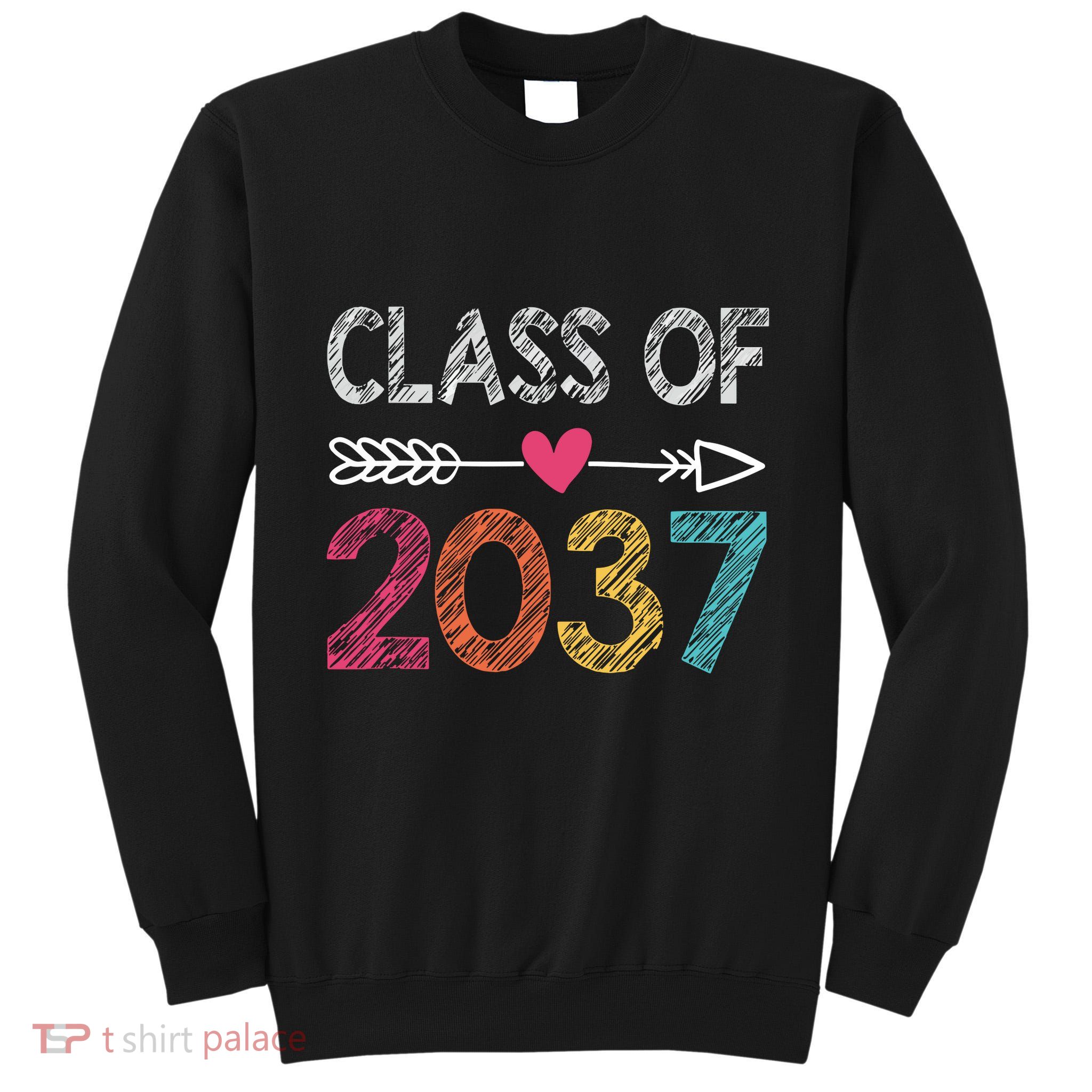 Class Of 2037 Kindergarten Pre K Grow With Me Graduation Tall Sweatshirt