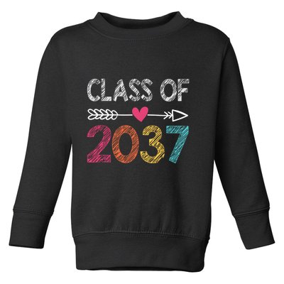 Class Of 2037 Kindergarten Pre K Grow With Me Graduation Toddler Sweatshirt
