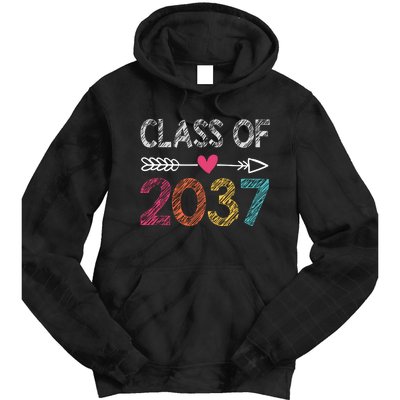 Class Of 2037 Kindergarten Pre K Grow With Me Graduation Tie Dye Hoodie