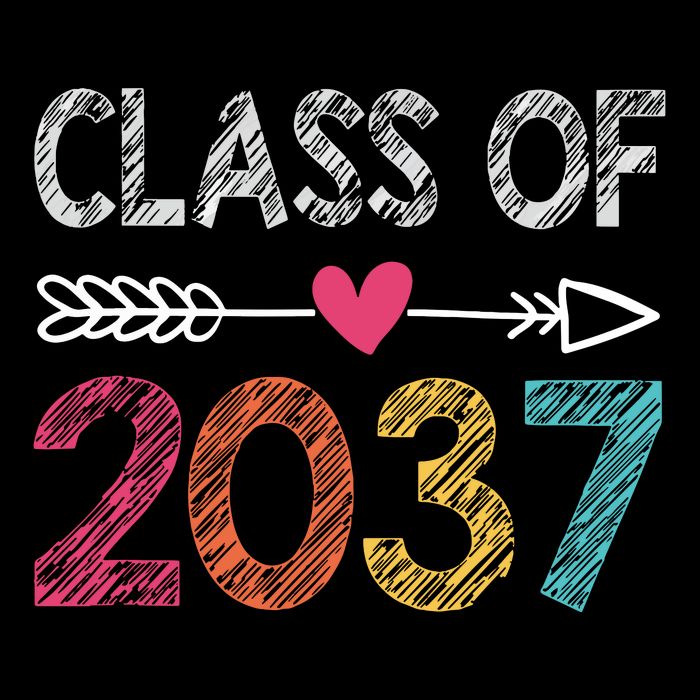 Class Of 2037 Kindergarten Pre K Grow With Me Graduation Toddler T-Shirt