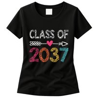 Class Of 2037 Kindergarten Pre K Grow With Me Graduation Womens T-Shirt