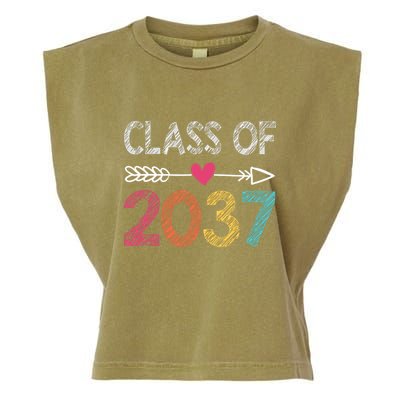 Class Of 2037 Kindergarten Pre K Grow With Me Graduation Garment-Dyed Women's Muscle Tee