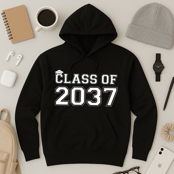 Class Of 2037 Pre K Grow With Me Graduation Hoodie